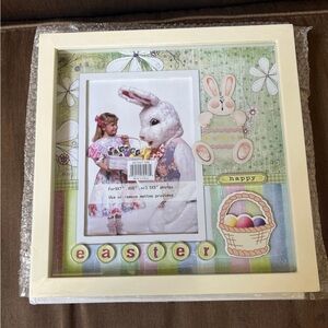 New in box Easter Bunny Photo Frame - Cream